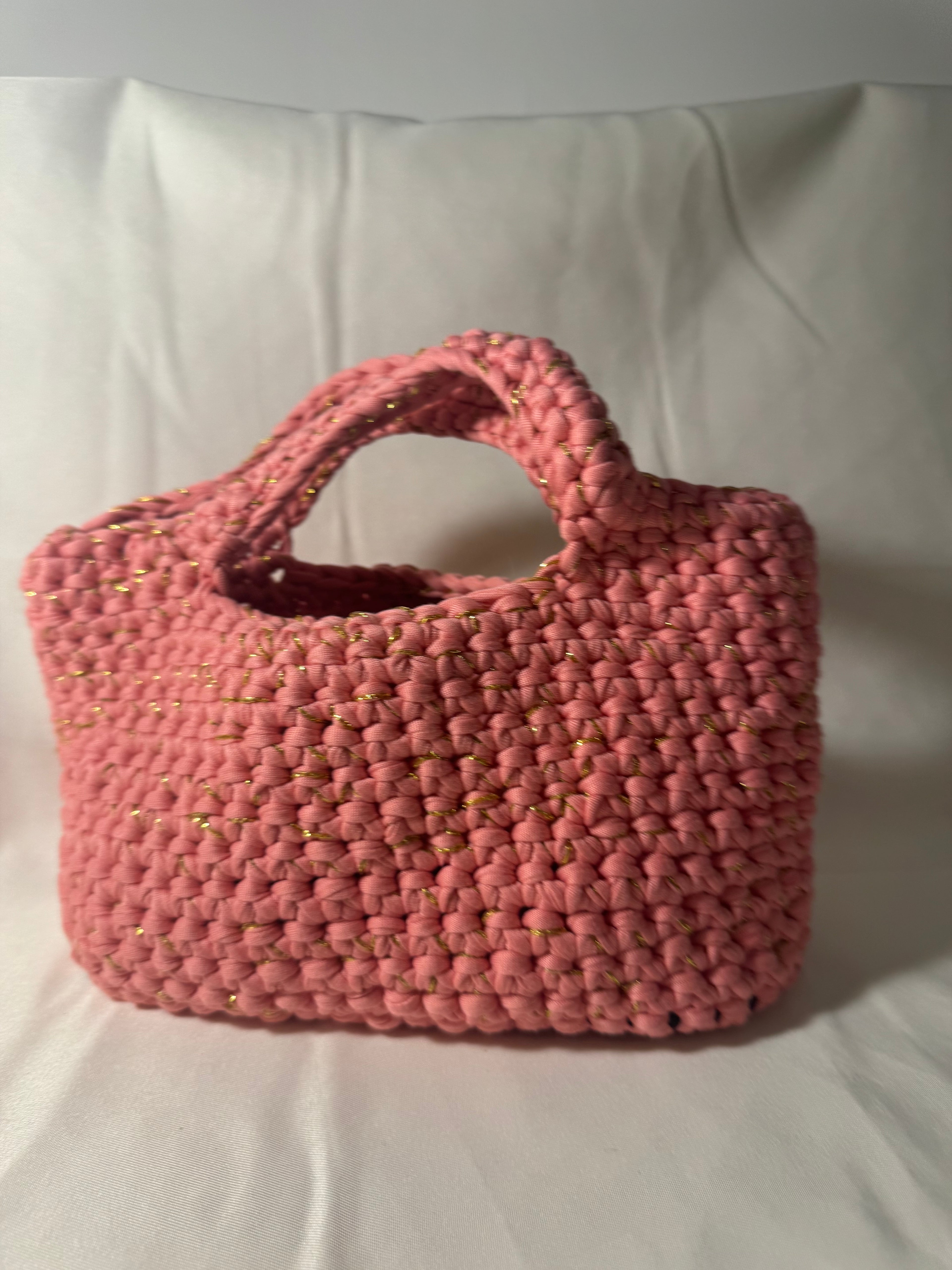 Sac rose et doré