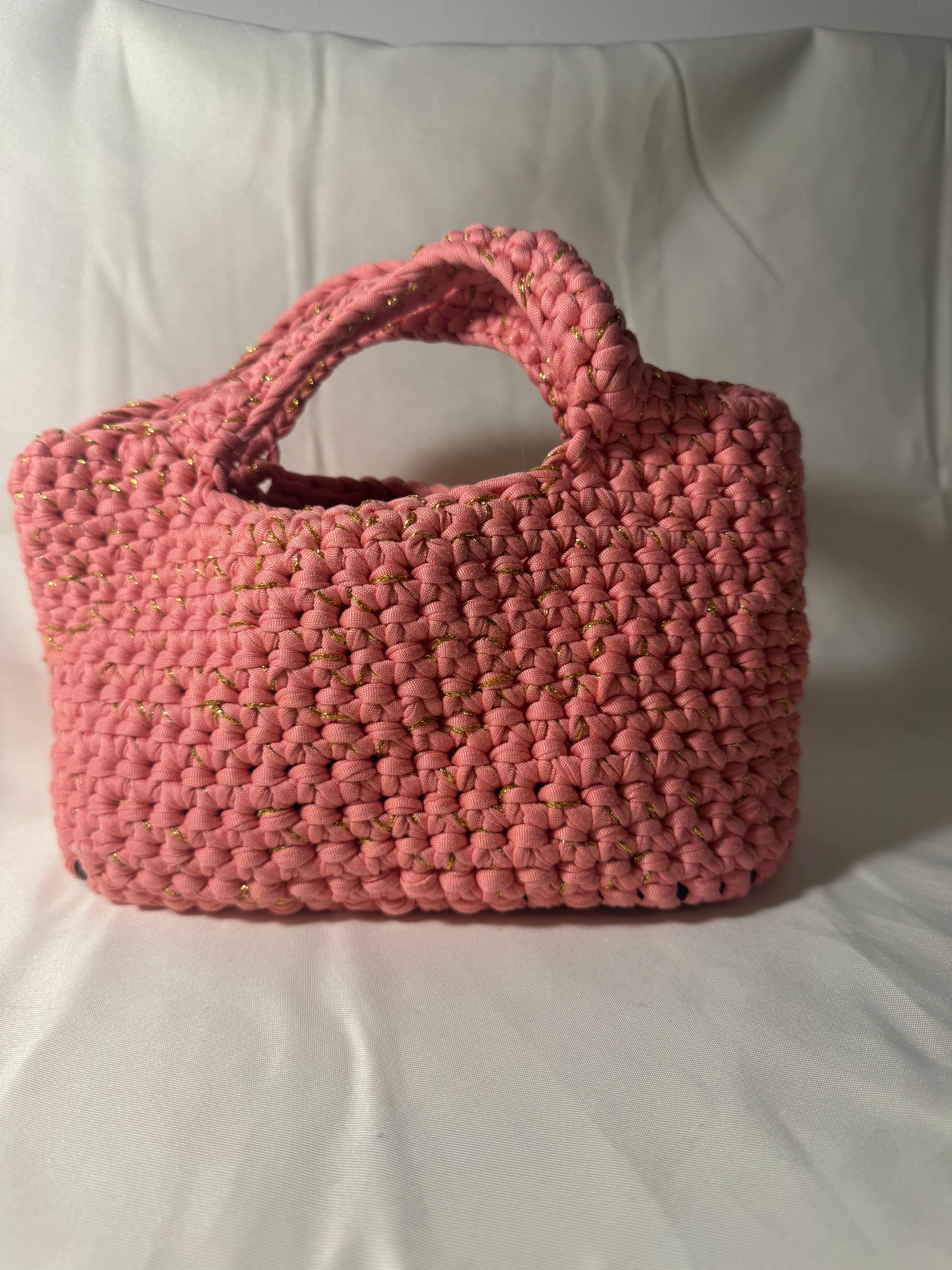 Sac rose et doré