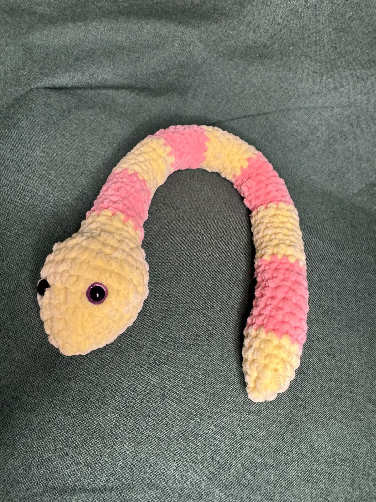 Serpent au crochet – Fait main 🐍💚