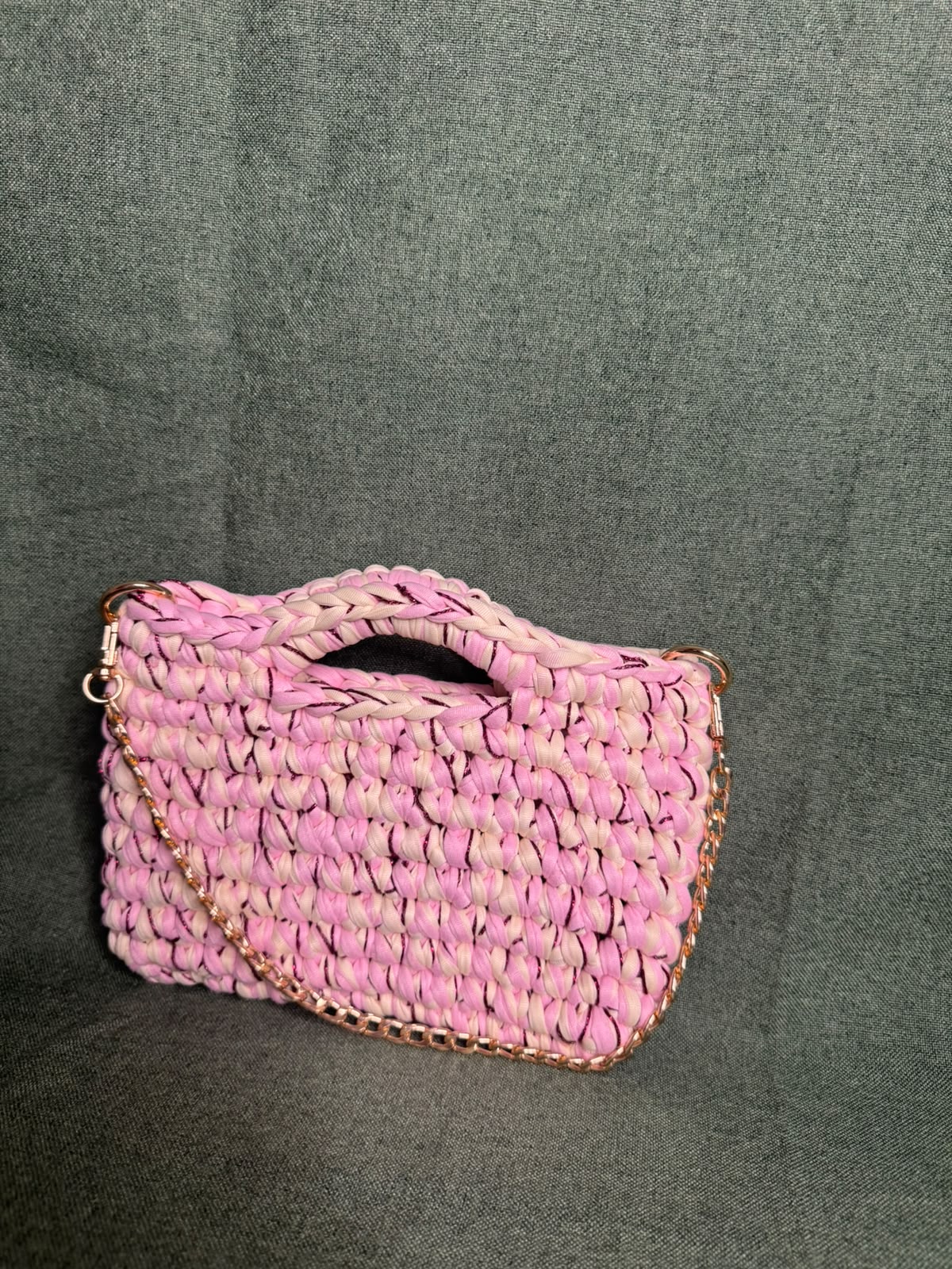 Sac au crochet couleur Cerisier – Fait main 🍒👜