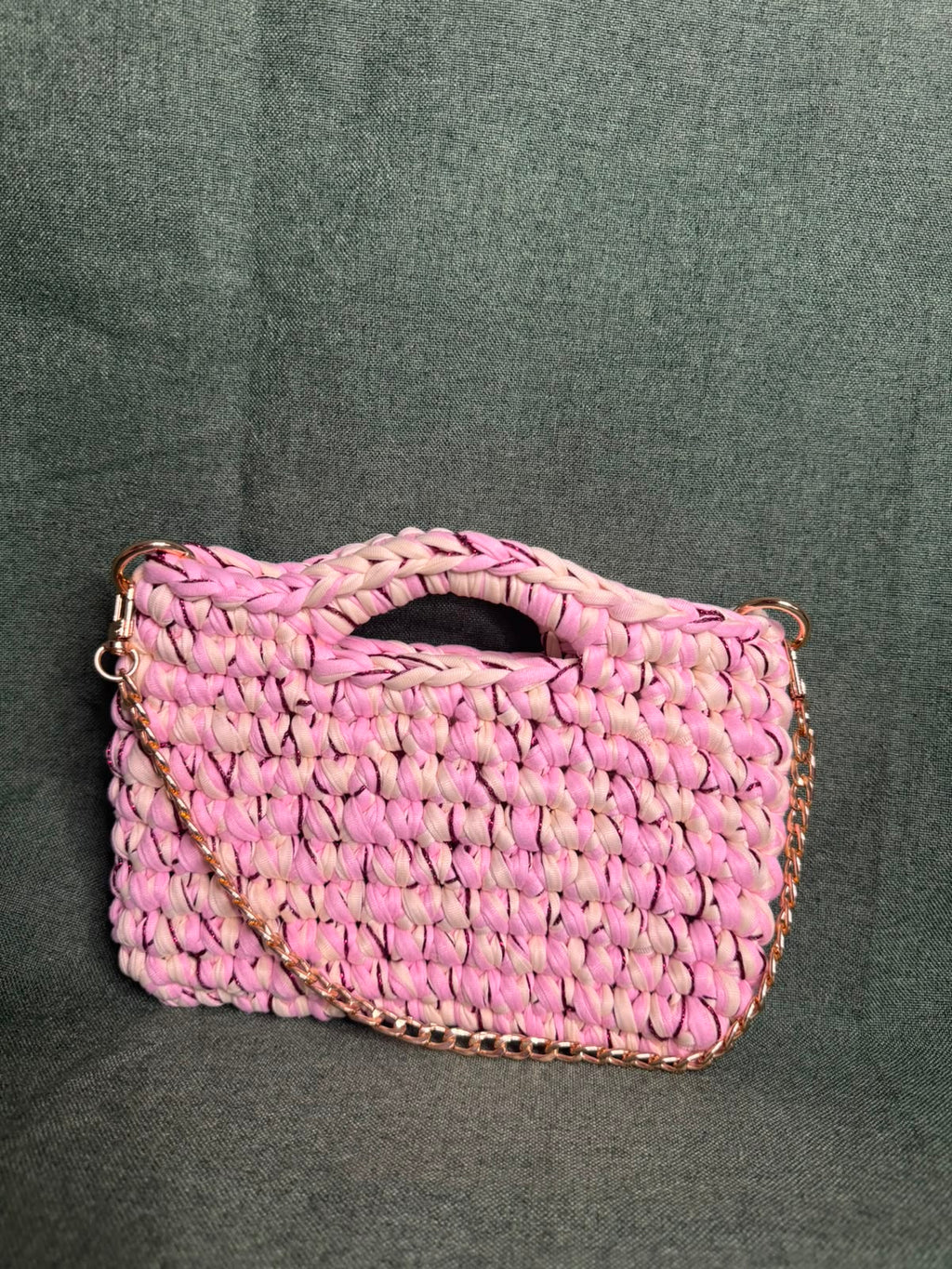 Sac au crochet couleur Cerisier – Fait main 🍒👜