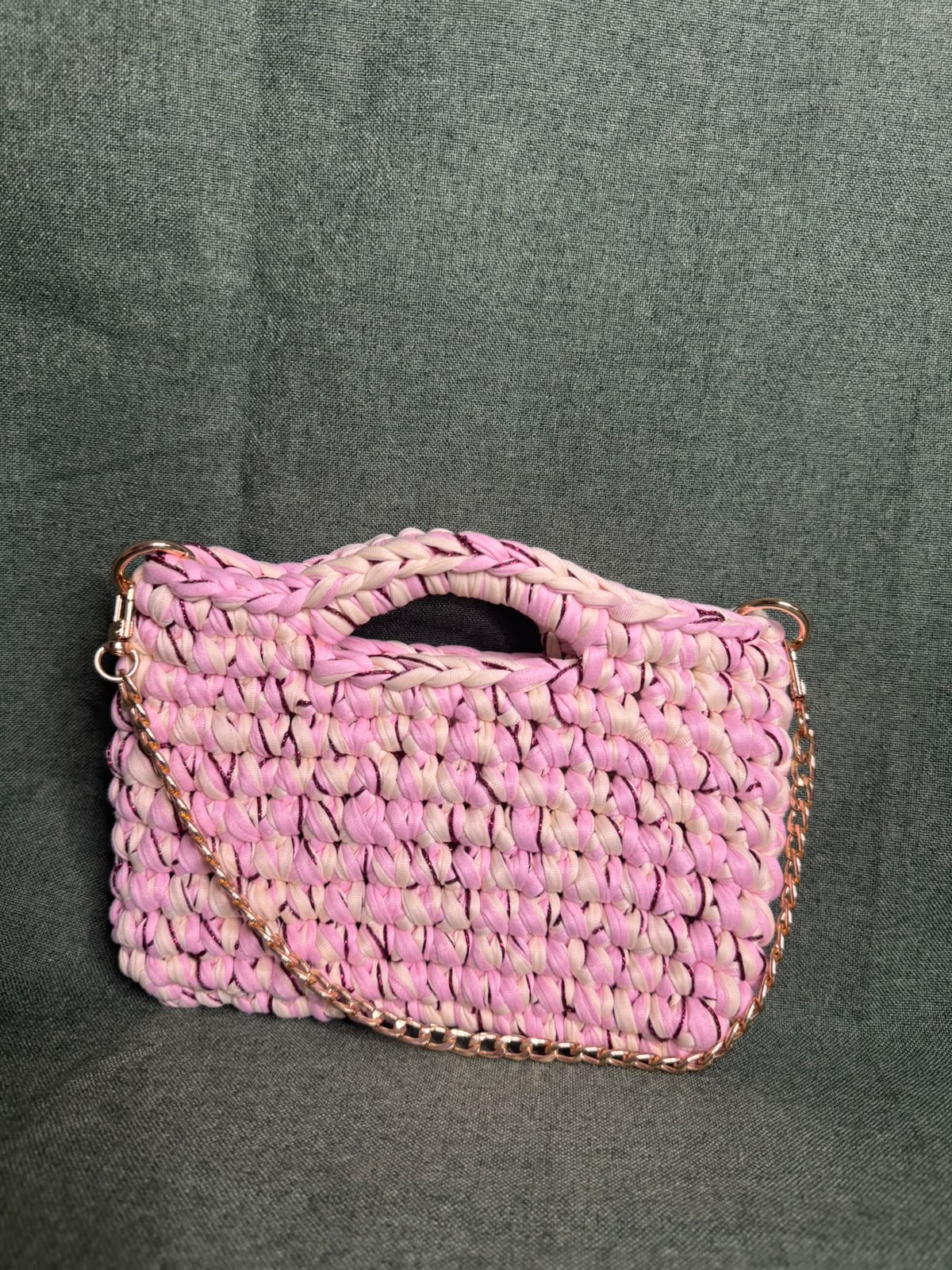 Sac au crochet couleur Cerisier – Fait main 🍒👜